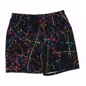 NWT Funkadelic Sports Black Splatter Butt Enhancer Shaper Shorts Size XL